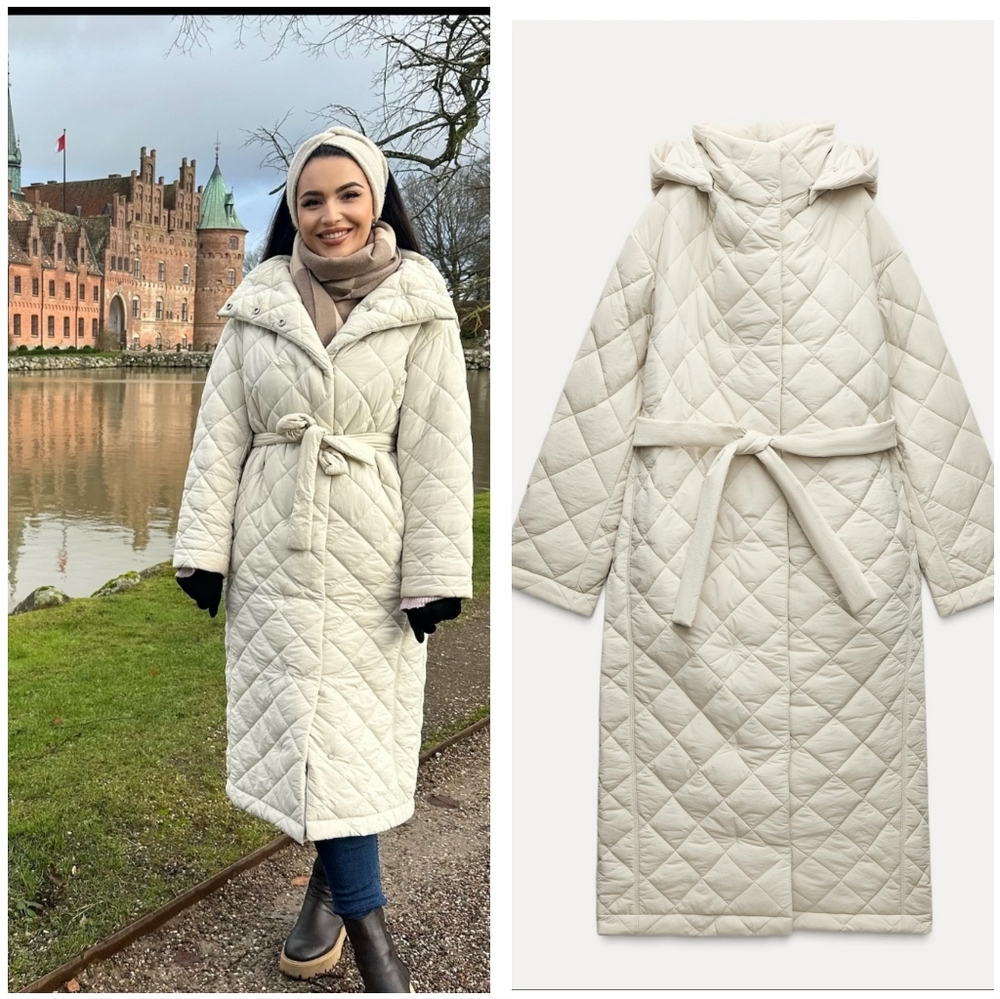 Zara Quilted Jacket Puffer Coat